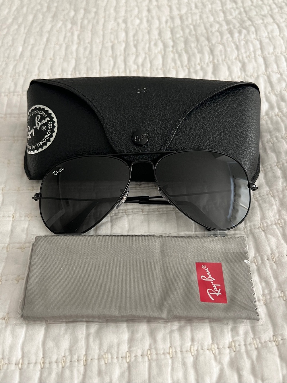 Ray-Ban CUSTOM Aviator Sunglasses in Black and Dark Gray